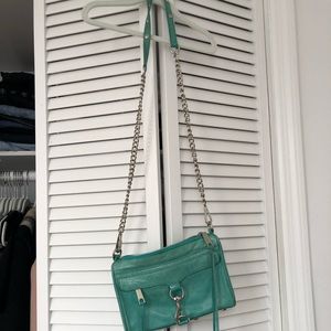 REBECCA MINKOFF turquoise crossbody bag